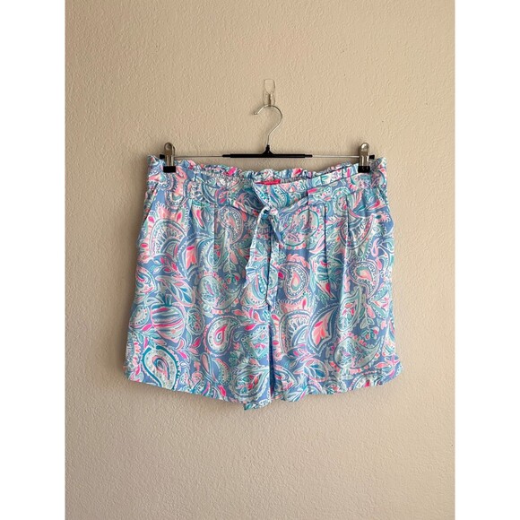 Lilly Pulitzer Pants - Lilly Pulitzer Kaylene Shorts in Zanzibar Blue Fish Kiss Size XL